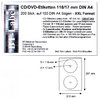 200 CD/DVD Etiketten XXL 118/17 mm DIN A4 Standard